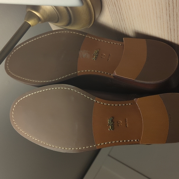 SOLD NWOT Coach Tall Brown Zip Up Leather Riding Boots - Picture 8 of 14